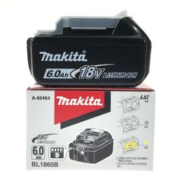 ## MAKITA マキタ 18v 6.0Ah リチウムイオンバッテリ BL1860B 純正バッテリ (1) 未使用品 Sランク