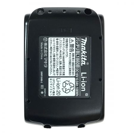  MAKITA マキタ 18v 6.0Ah リチウムイオンバッテリ BL1860B 純正バッテリ (6) 未使用品