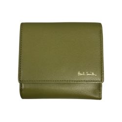 ## Paul Smith ポールスミス 2つ折り財布 BPS204 カーキ Bランク