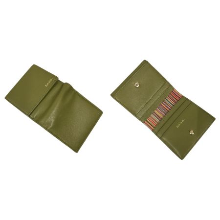  Paul Smith ポールスミス 2つ折り財布 BPS204 カーキ