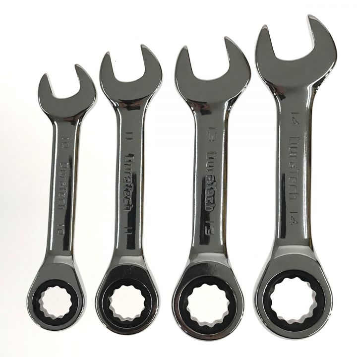 高品質板ラチェットスパナ、144ギア、CR-V製、黒クロームメッキ、8本組、収納 Amazon | DURATECH ラチェット式コンビネーションレンチセット 144-P