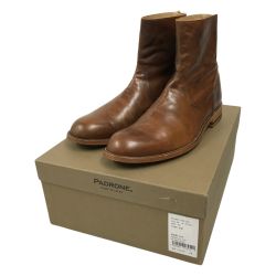 ## PADRONE パドローネ バックジップブーツEX SIZE40 25cm PU7885-1105-13A ダークブラウン Cランク