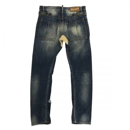  Dsquared2 ディースクエアード ダメージ加工デニムパンツ S71LA0435 インディゴ メンズ46