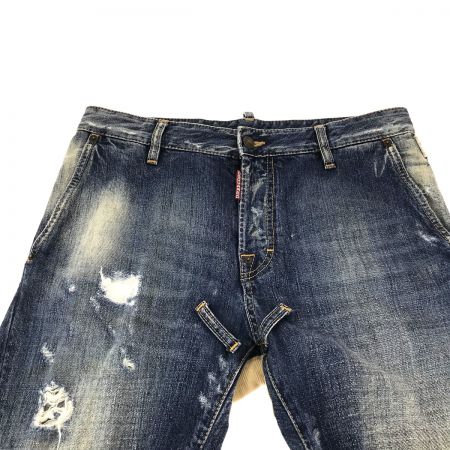  Dsquared2 ディースクエアード ダメージ加工デニムパンツ S71LA0435 インディゴ メンズ46