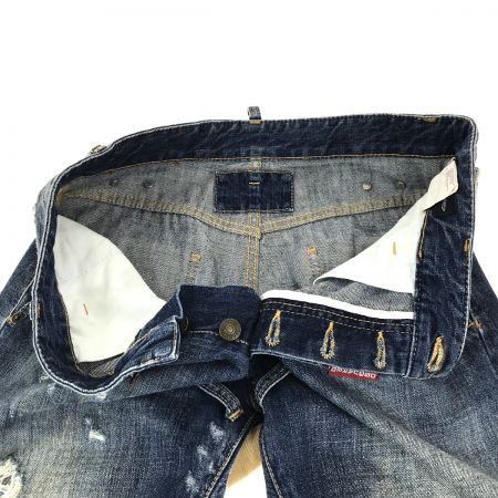 Dsquared2 ディースクエアード ダメージ加工デニムパンツ S71LA0435 インディゴ メンズ46