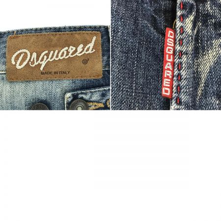 Dsquared2 ディースクエアード ダメージ加工デニムパンツ S71LA0435 インディゴ メンズ46
