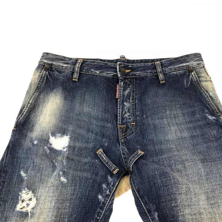 Dsquared2 ディースクエアード ダメージ加工デニムパンツ S71LA0435 インディゴ メンズ46｜中古｜なんでもリサイクルビッグバン