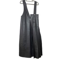 ## ESICA エシカ アシンメトリー エコレザー ジャンパースカート ブラック Mサイズ Sランク