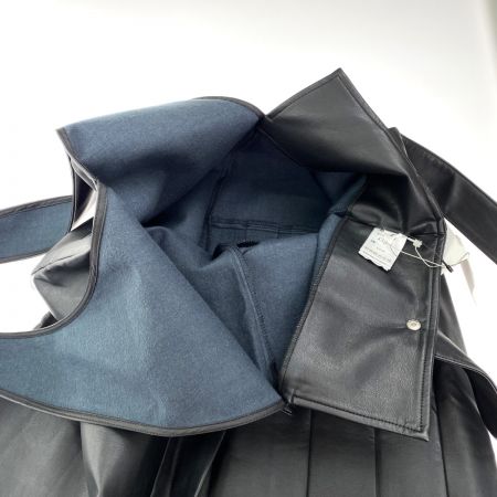  ESICA エシカ アシンメトリー エコレザー ジャンパースカート ブラック Mサイズ