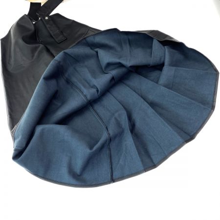  ESICA エシカ アシンメトリー エコレザー ジャンパースカート ブラック Mサイズ