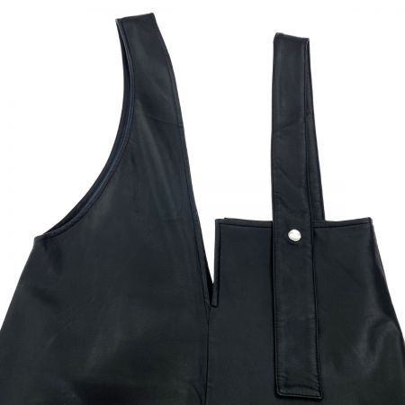  ESICA エシカ アシンメトリー エコレザー ジャンパースカート ブラック Mサイズ