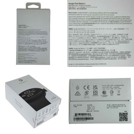  Google グーグル Pixel Watch 2 GA05029-GB Matte Black Wi-Fiモデル