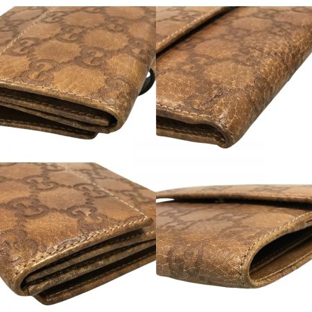  GUCCI グッチ グッチシマ ニュージャッキー 2つ折り財布 ジャンク品 220354 ブラウン