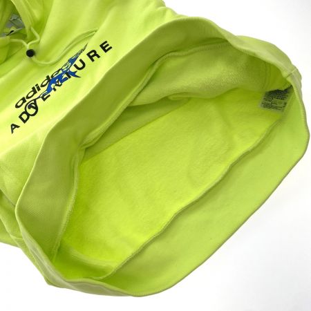  adidas アディダス パーカー アドベンチャービッグロゴフード GN2344 黄緑 Mサイズ