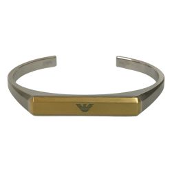 ## EMPORIO ARMANI エンポリオアルマーニ バングル ブレスレット シルバー×ゴールド Aランク