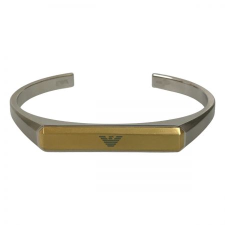  EMPORIO ARMANI エンポリオアルマーニ バングル ブレスレット シルバー×ゴールド