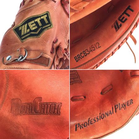  ZETTBRCB34512 デュアルキャッチ キャッチャーミット 軟式用 縦型 BRCB34512 オレンジ 右投用