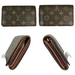 ## LOUIS VUITTON ルイヴィトン モノグラム ポルト モネ・ビエ トレゾール 2つ折り財布 ジャンク品 M61730 ブラウン Dランク