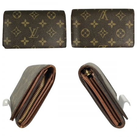  LOUIS VUITTON ルイヴィトン モノグラム ポルト モネ・ビエ トレゾール 2つ折り財布 ジャンク品 M61730 ブラウン