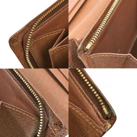  LOUIS VUITTON ルイヴィトン モノグラム ポルト モネ・ビエ トレゾール 2つ折り財布 ジャンク品 M61730 ブラウン