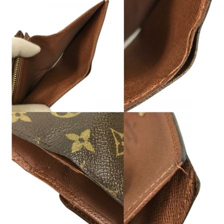  LOUIS VUITTON ルイヴィトン モノグラム ポルト モネ・ビエ トレゾール 2つ折り財布 ジャンク品 M61730 ブラウン