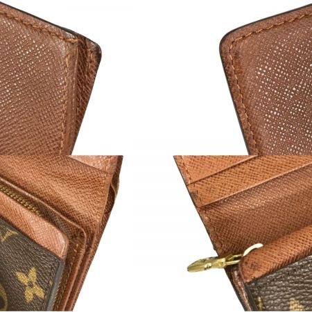  LOUIS VUITTON ルイヴィトン モノグラム ポルト モネ・ビエ トレゾール 2つ折り財布 ジャンク品 M61730 ブラウン