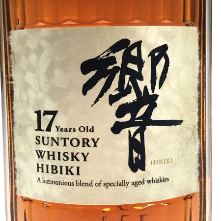 【北海道内限定発送】 HIBIKI サントリーヒビキ 響17年 43% 700ml 裏ゴールドラベル 箱付 ジャパニーズウィスキー 未開栓