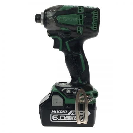  HITACHI 日立 18V 充電式インパクトドライバー WH18DDL2 グリーン 充電器・充電池2個・ケース付