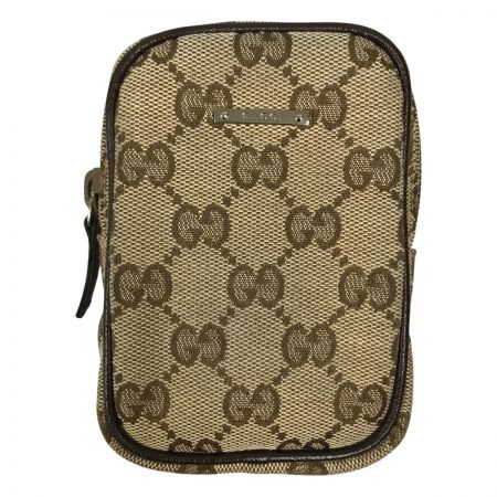  GUCCI グッチ GGキャンバス×レザー シガレットケース 115249 ブラウン