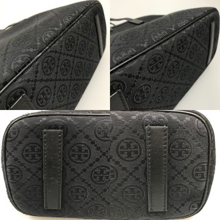  TORY BURCH トリーバーチ Tモノグラム スモールジップトートバッグ ブラック
