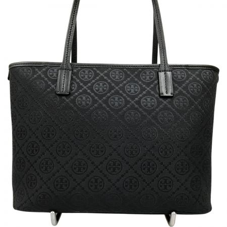  TORY BURCH トリーバーチ Tモノグラム スモールジップトートバッグ ブラック