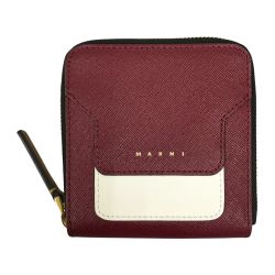 ## MARNI マルニ 2つ折り財布 PFMOQ09U23LV520 ワインレッド Cランク
