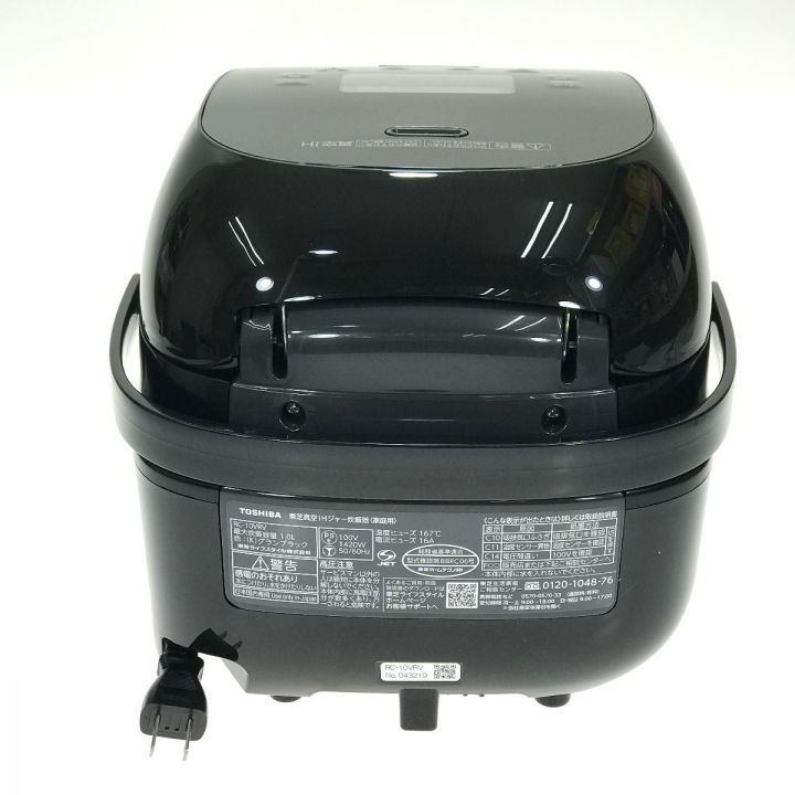 TOSHIBA 東芝 真空IH ジャー炊飯器 5.5合(1.0L) RC-10VRV グランブラック｜中古｜なんでもリサイクルビッグバン