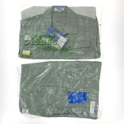 ## XEBEC ジーベック 作業着 上下セット 長袖 上Lサイズ・下85cm メンズ モスグリーン (1) Aランク