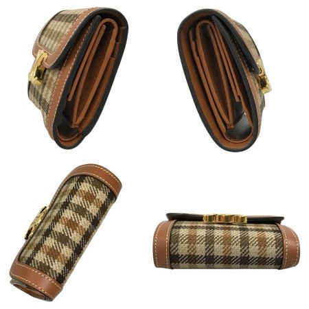  CELINE セリーヌ スモール トリオンフ ウォレット 3つ折り財布 10D782EN9.14ML ブラウン系