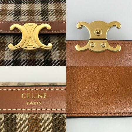  CELINE セリーヌ スモール トリオンフ ウォレット 3つ折り財布 10D782EN9.14ML ブラウン系