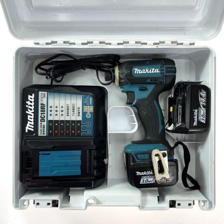  MAKITA マキタ 14.4V 充電式インパクトドライバ TD138DRFX ブルー 充電器・充電池2個・ケース付