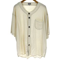 ## HOUSTON ヒューストン ベースボールシャツ 41032 ナチュラル サイズXL Bランク