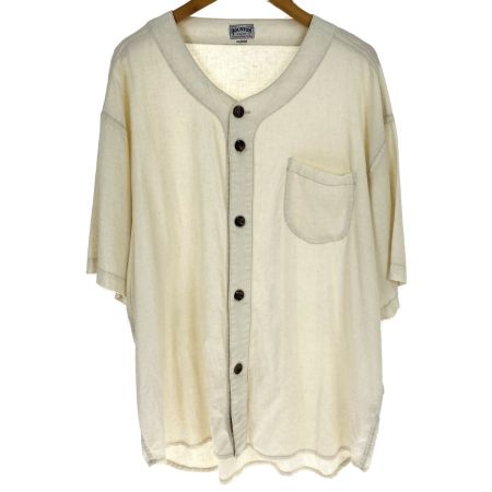  HOUSTON ヒューストン ベースボールシャツ 41032 ナチュラル サイズXL