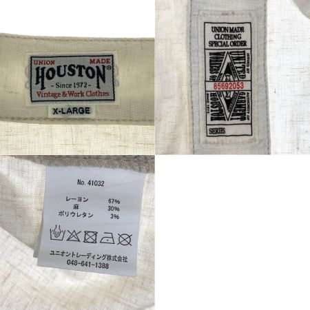  HOUSTON ヒューストン ベースボールシャツ 41032 ナチュラル サイズXL