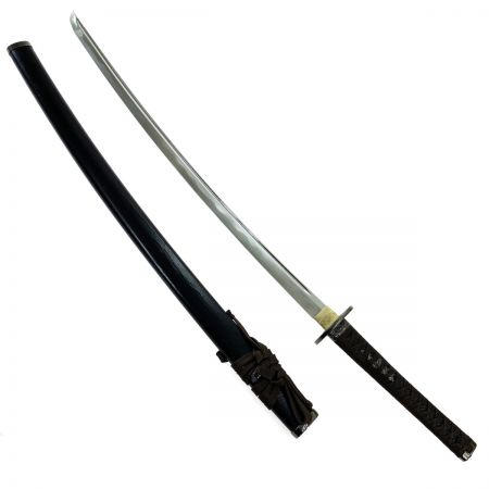   居合刀 透かし十字丸鍔 模造刀 曲がり有り