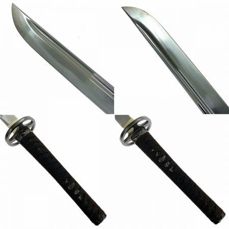   居合刀 透かし十字丸鍔 模造刀 曲がり有り