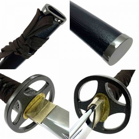   居合刀 透かし十字丸鍔 模造刀 曲がり有り