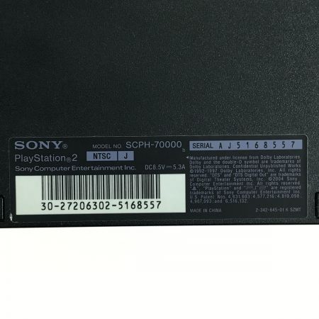  SONY ソニー PlayStation2 SCPH-70000 ゲームソフト起動確認済み