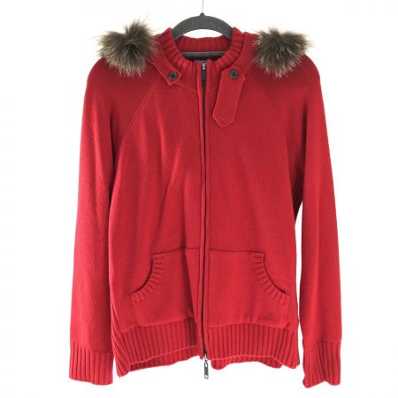  BURBERRY LONDON バーバリーロンドン フルジップカーディガン フード付 FB-080-681-18 レッド