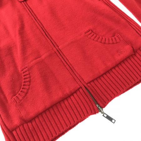  BURBERRY LONDON バーバリーロンドン フルジップカーディガン フード付 FB-080-681-18 レッド