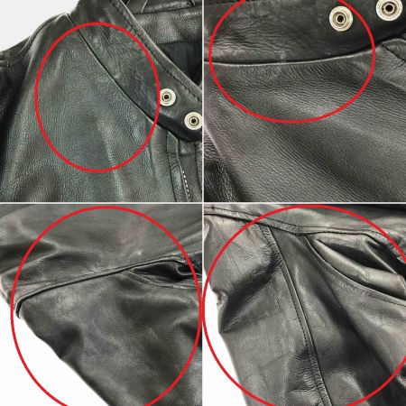  WINGS OVER U.S.A シングルライダースジャケット ブラック サイズ40