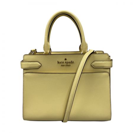  Kate Spade ケイトスペード ステイシー ミディアム サッチェル 2WAYハンドバッグ WKRU6951 イエロー