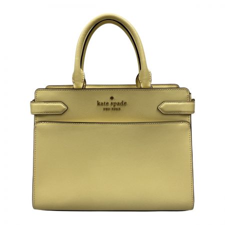  Kate Spade ケイトスペード ステイシー ミディアム サッチェル 2WAYハンドバッグ WKRU6951 イエロー