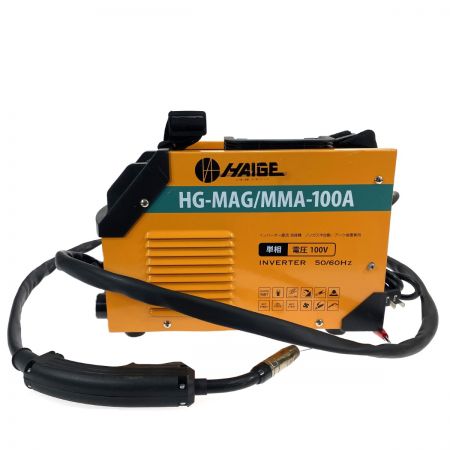  HAIGE 半自動溶接機 100V HG-MAG/MMA-100A ノンガス アーク溶接 インバーター